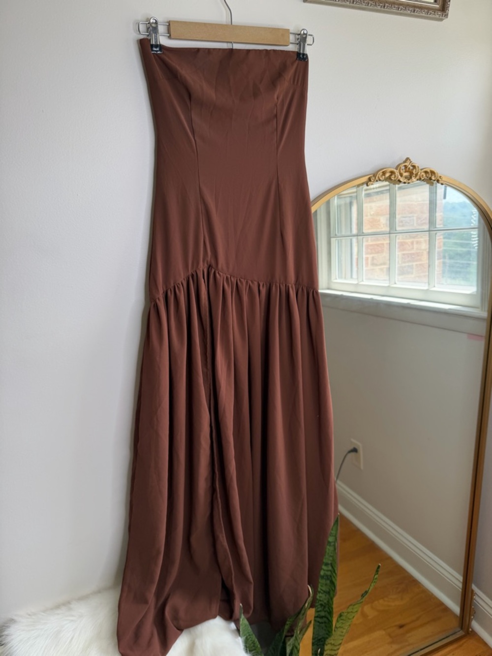 Peppermayo Brown Strapless Maxi Dress - Picture 3 of 7